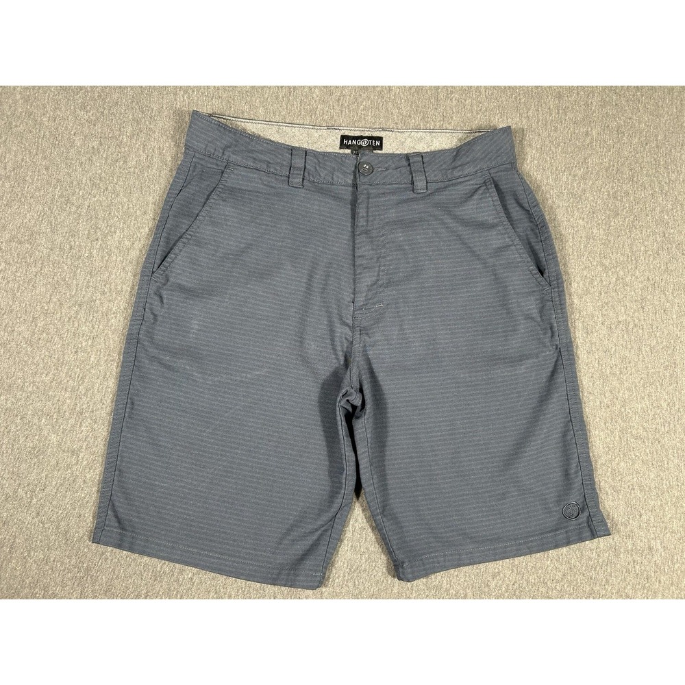 Hang Ten‎ Shorts Mens 32 Gray Chino Flat Front